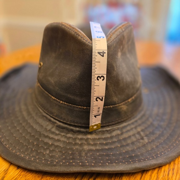 Dormant Pacific Co Indiana Jones Hat Dark Brown Med Retro Outback Safari 80s 90s - Picture 6 of 16